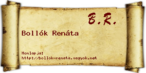 Bollók Renáta névjegykártya